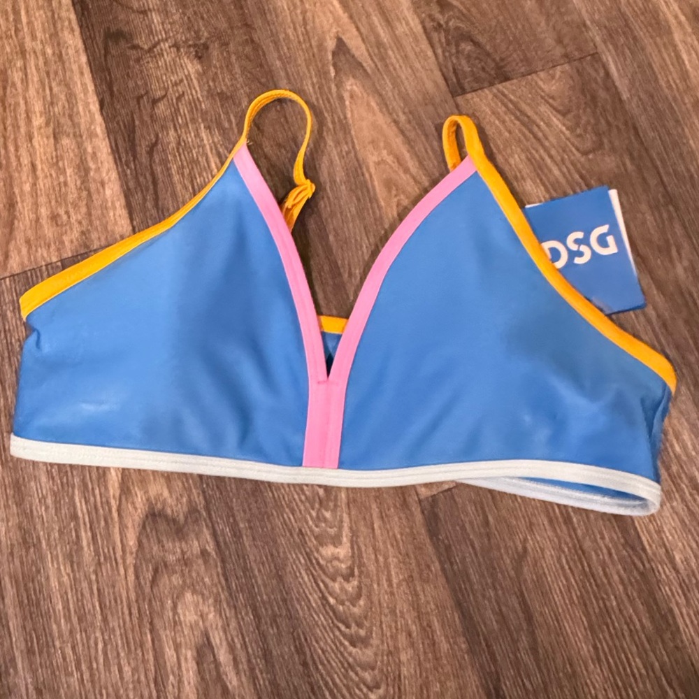 DSG Blue Pink Yellow Girls Bikini Top